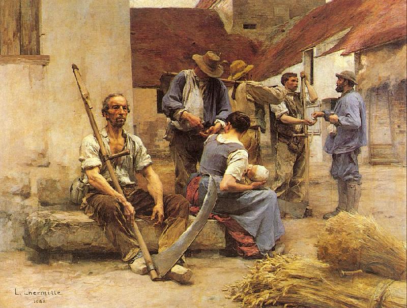 Lhermitte, Leon Harvesters' Country china oil painting image